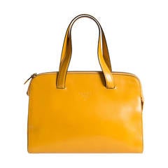 Retro Prada Yellow Sun Leather Bag