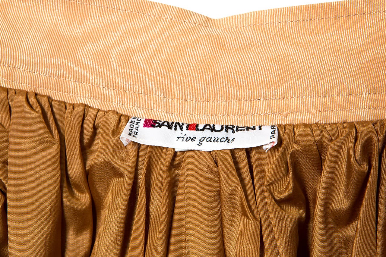 1970s Saint-Laurent Evening Maxi Long Silk Skirt 2