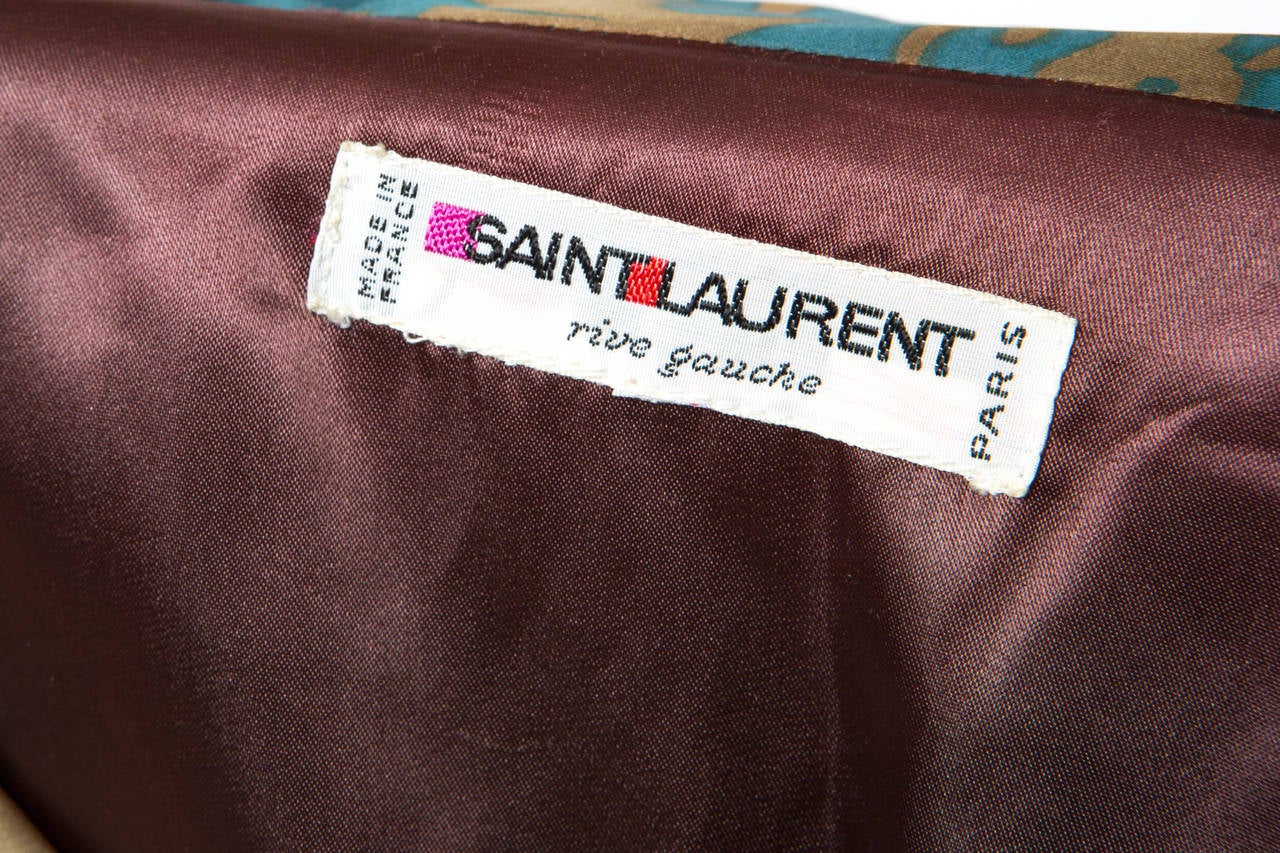 1978s Yves Saint Laurent Satin Oriental Dress 1