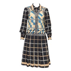 1970s Lanvin Printed Dress