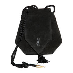 Yves Saint Laurent Russian Collection 1976 Black Shoulder Purse