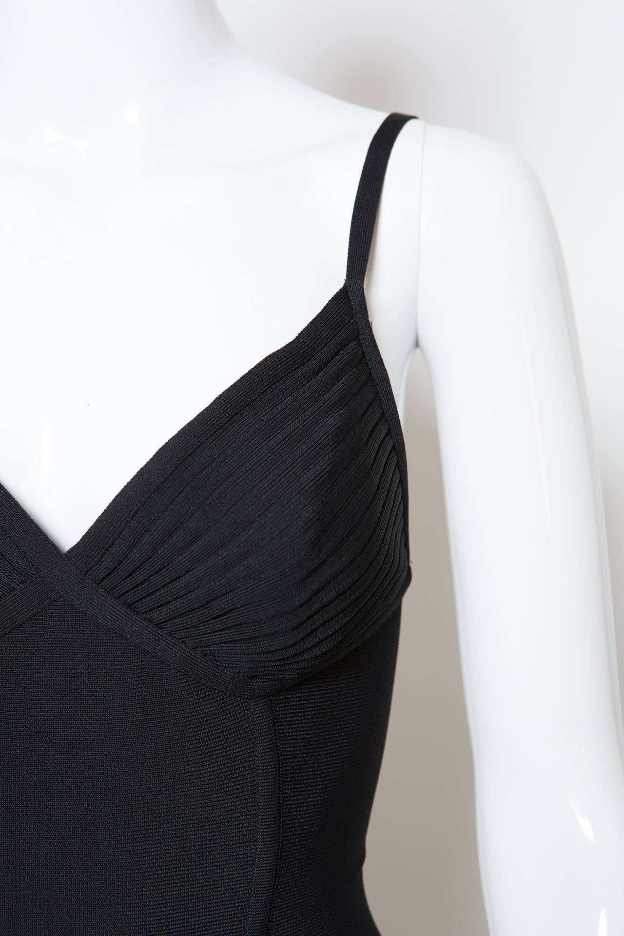 1990s Herve Leger Black Dress In Excellent Condition In Paris, FR