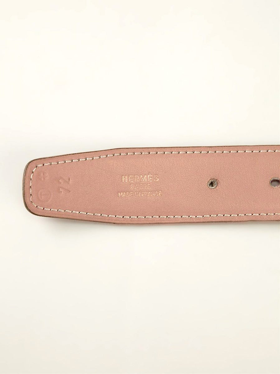 1980s Hermes Red Stirrup Buckle Belt 1