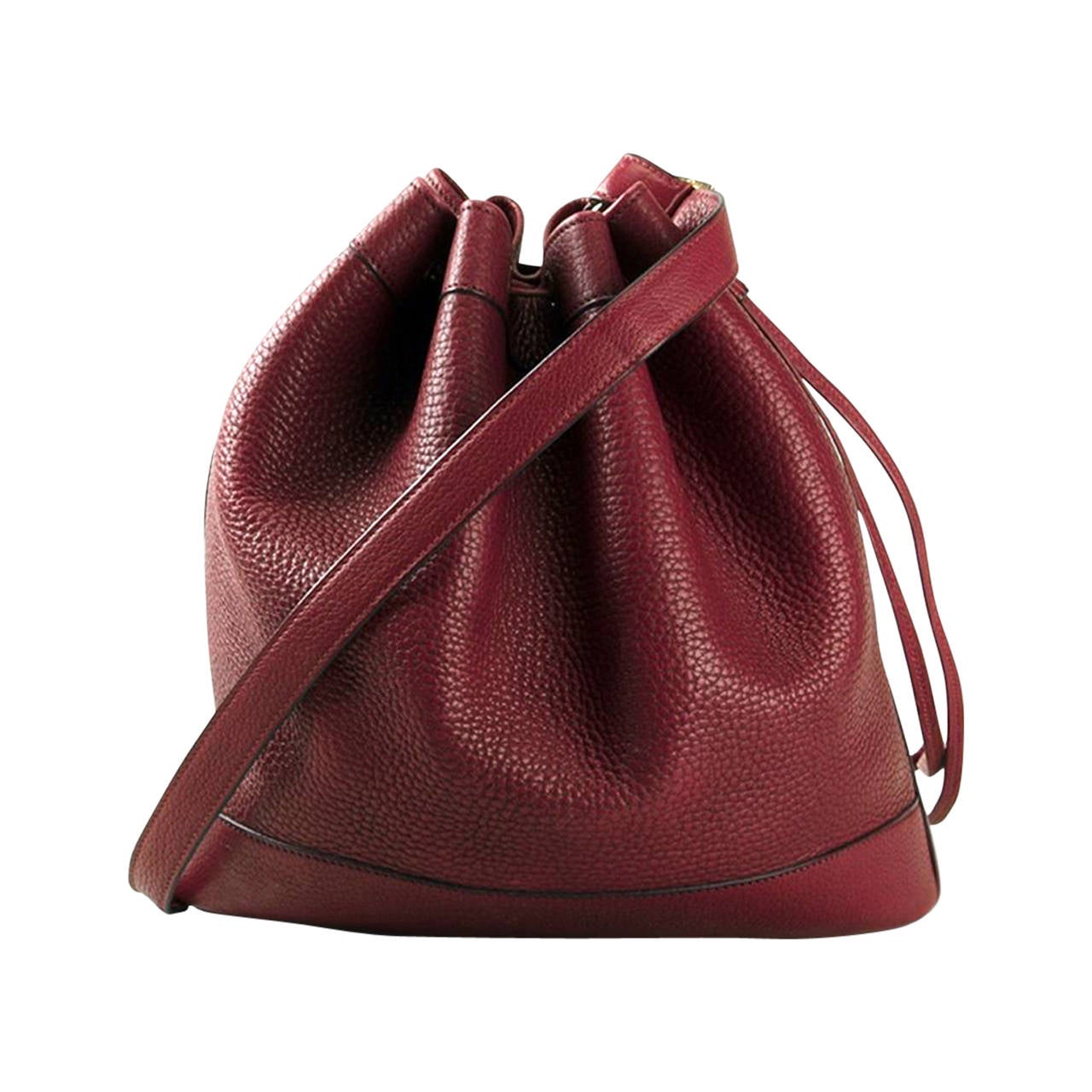 1990s Red Hermes Market Bucket Bag