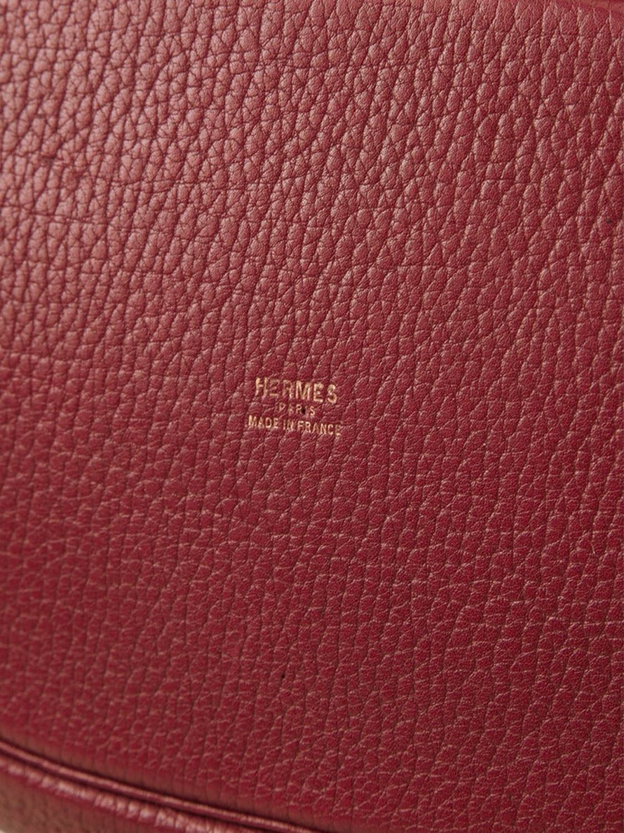 1990s Red Hermes Market Bucket Bag In Excellent Condition In Paris, FR