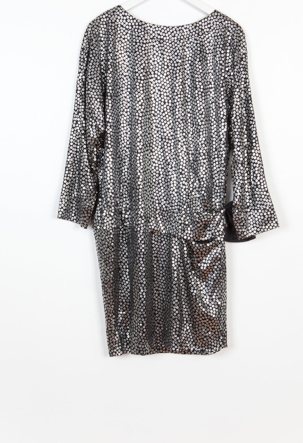 1980s Silk Lanvin Metallic Dress