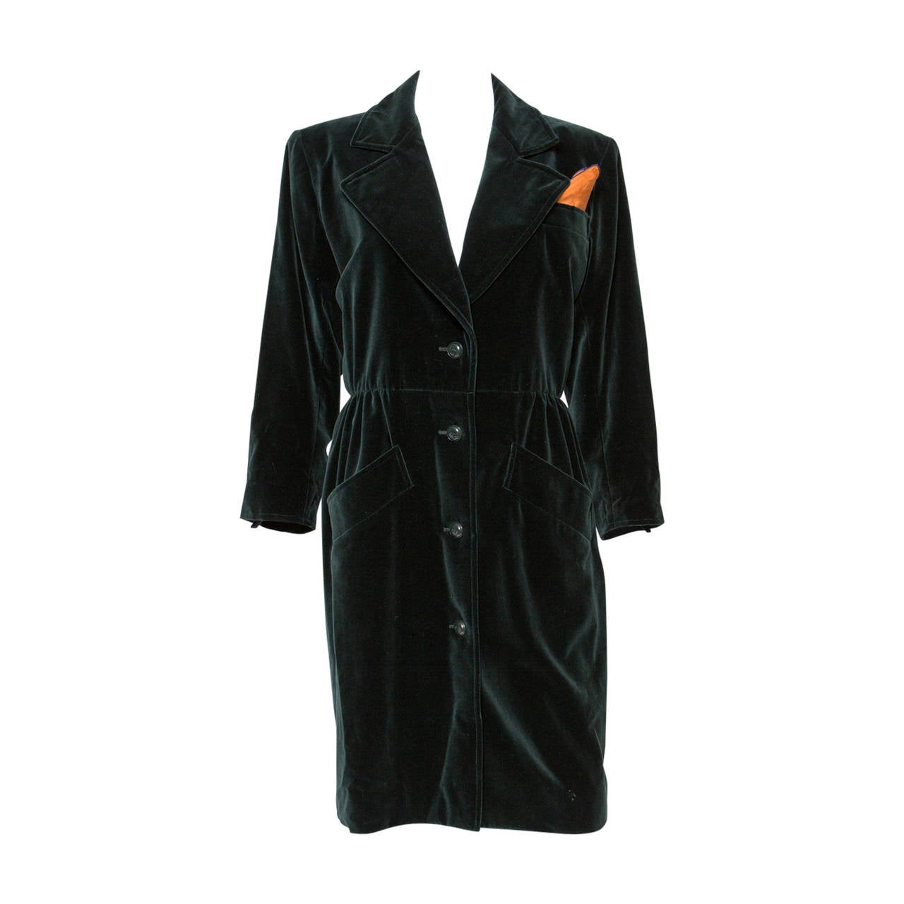 saint laurent velvet coat