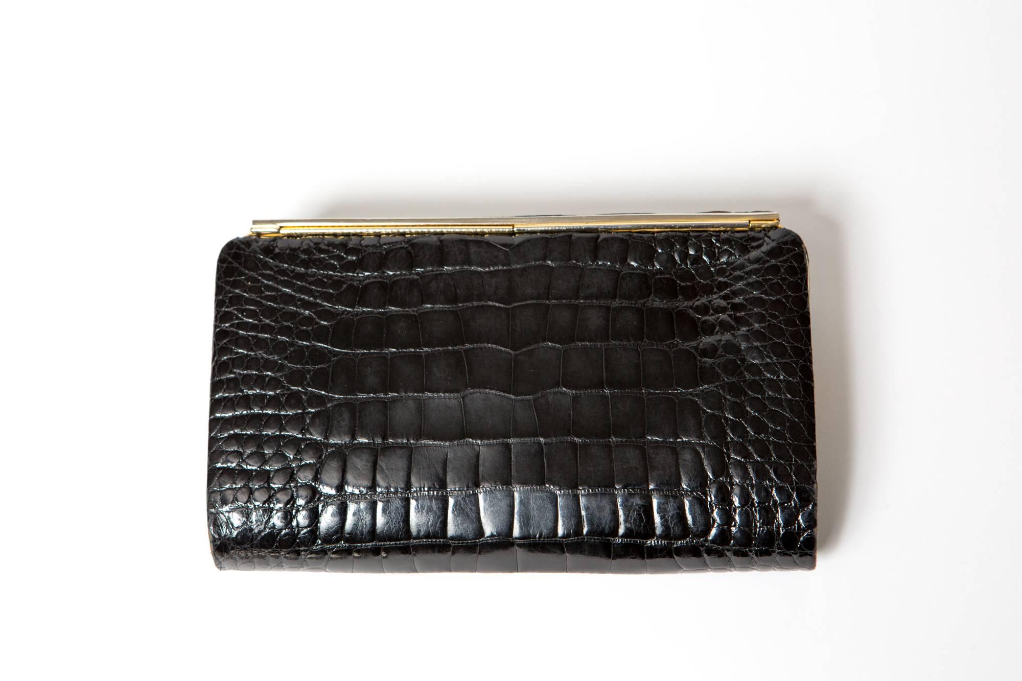 Gorgeous Gucci Black Clutch and Bag In Excellent Condition In Paris, FR