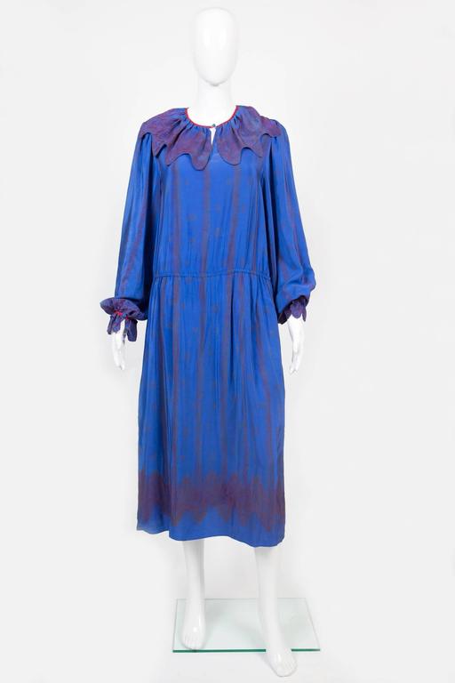 1970s Zandra Rhodes Rare Silk Dress For Sale at 1stdibs