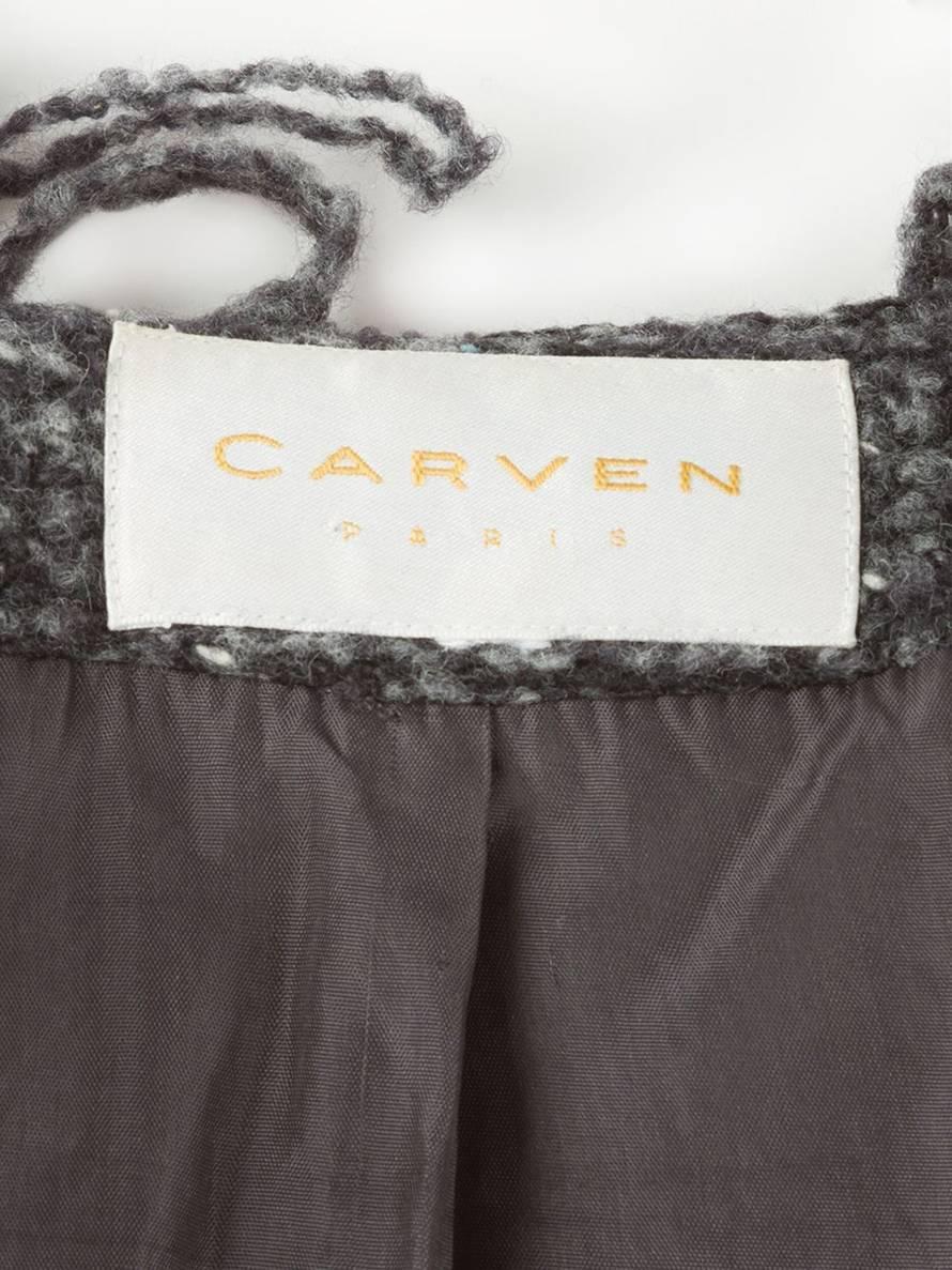 Women's 1980s Grey Chine Carven Fringed  Jacket