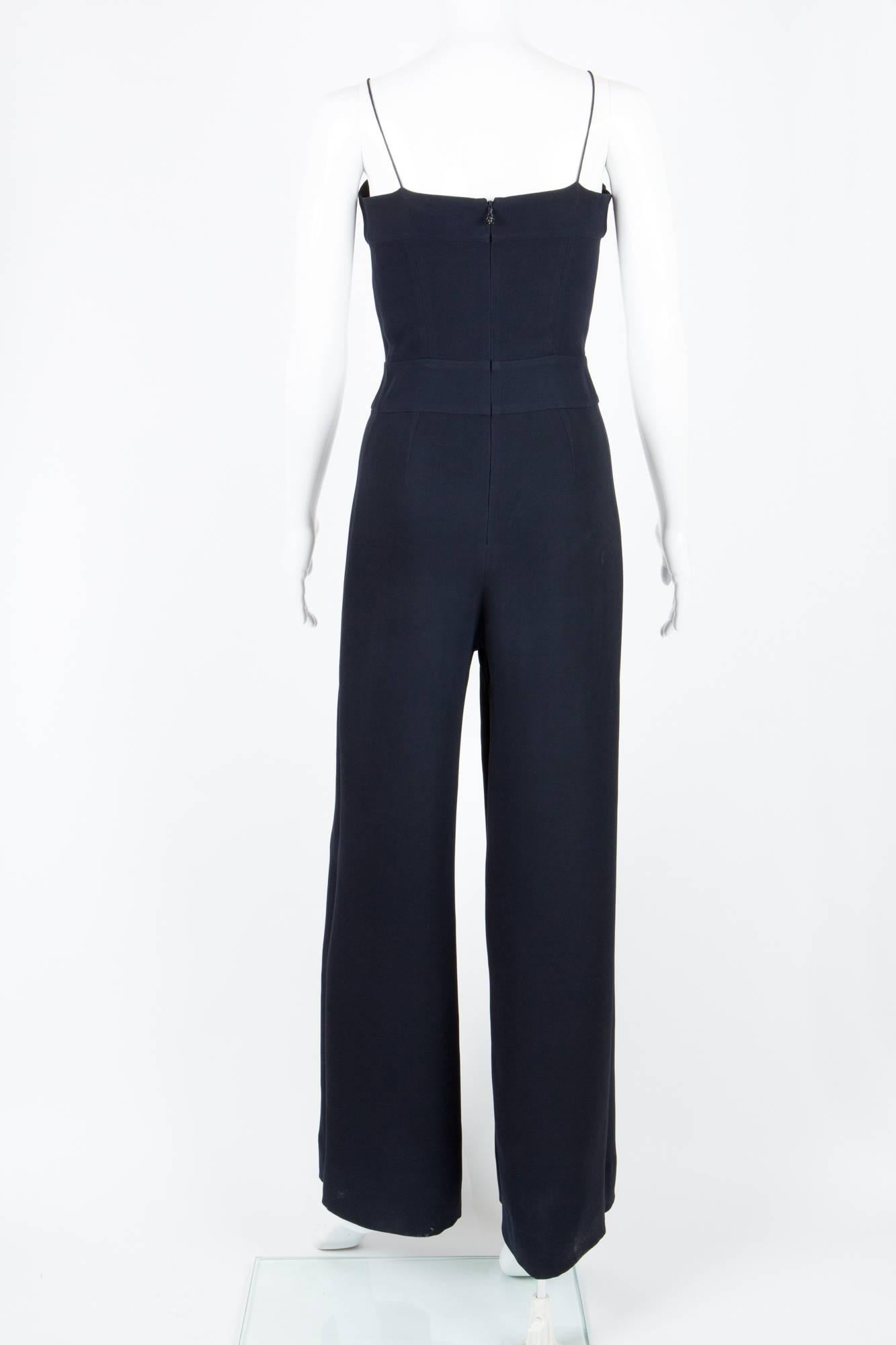 1990er Gorgeous Collector Schwarzer Chanel Jumpsuit Damen