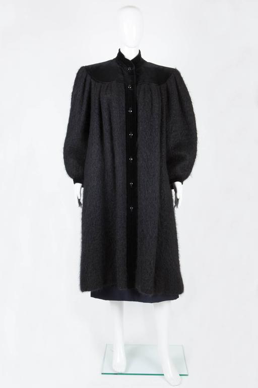 Iconic Saint Laurent Mohair Wool Coat at 1stDibs