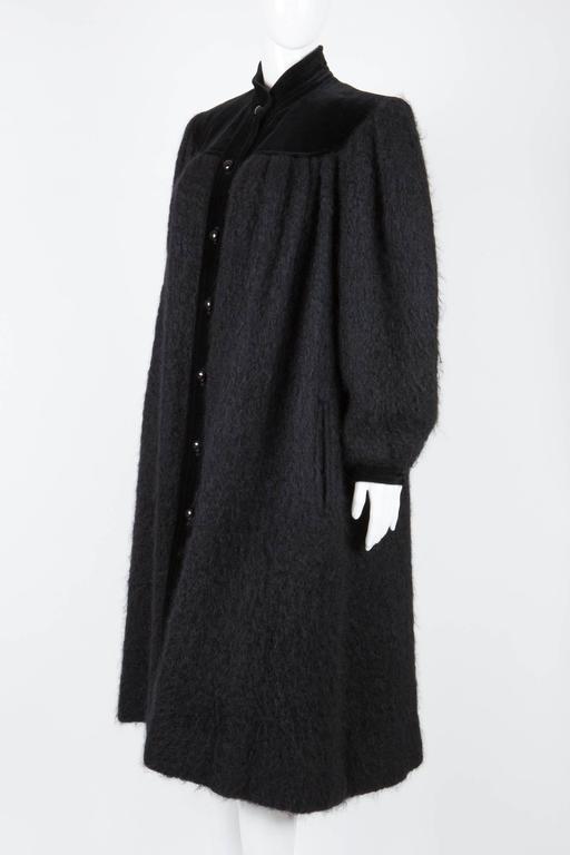 Iconic Saint Laurent Mohair Wool Coat at 1stDibs