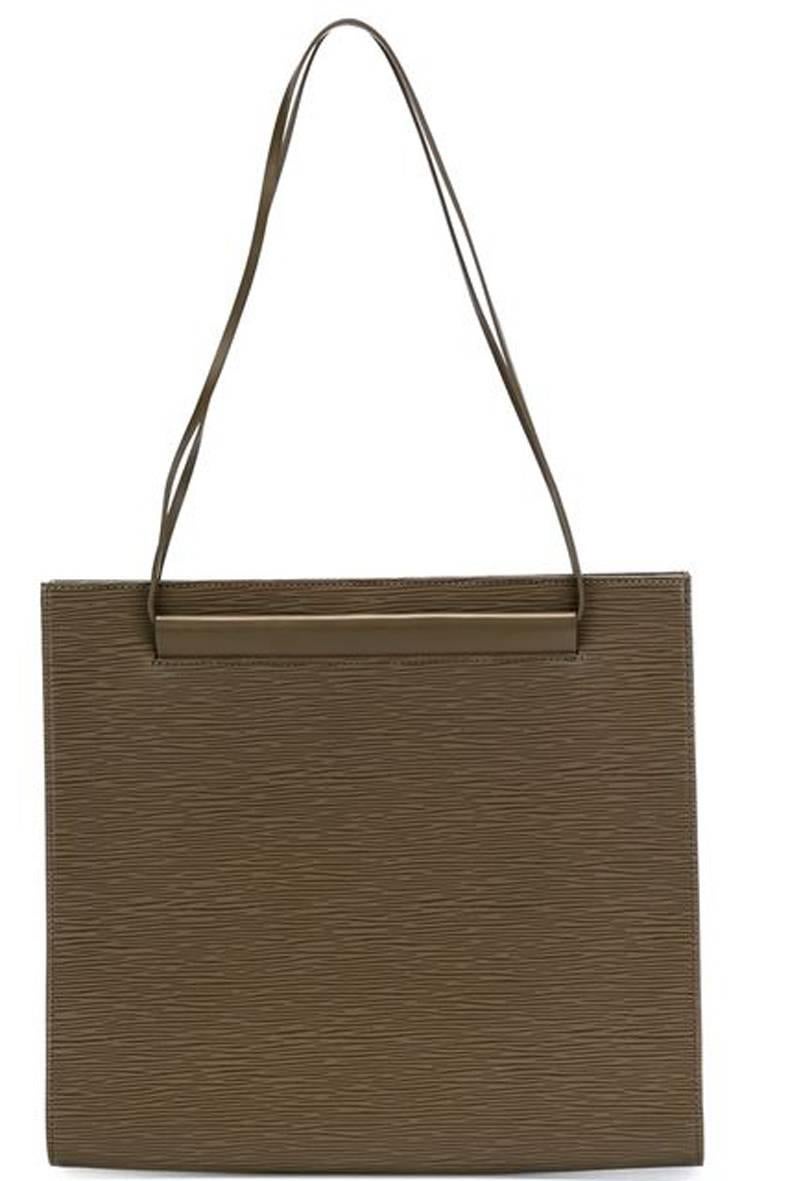 Brown Louis  Vuitton Taupe Epi Leather 'Saint Tropez' Tote Bag