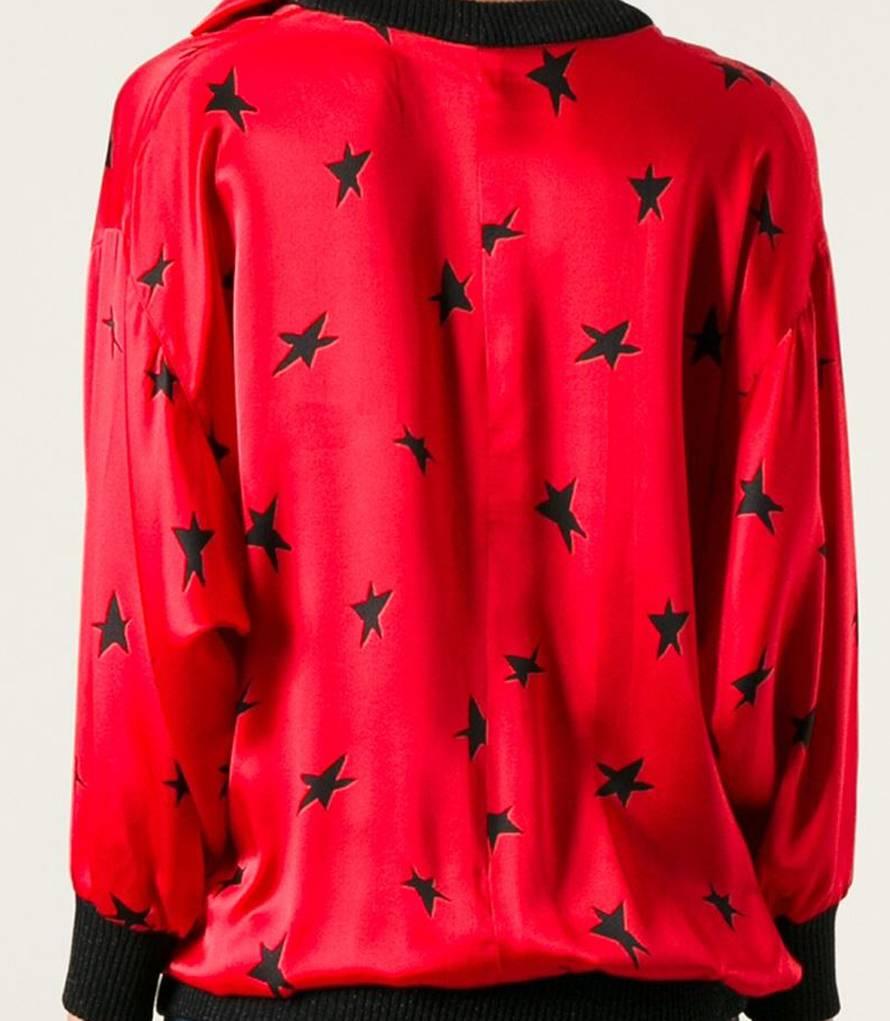 Women's 1980s Red Silk Top Ungaro