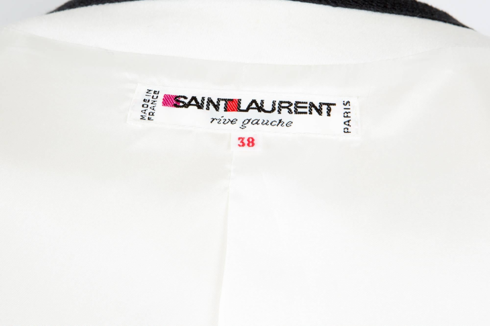 1980s  Saint Laurent White Bolero Jacket In Excellent Condition In Paris, FR