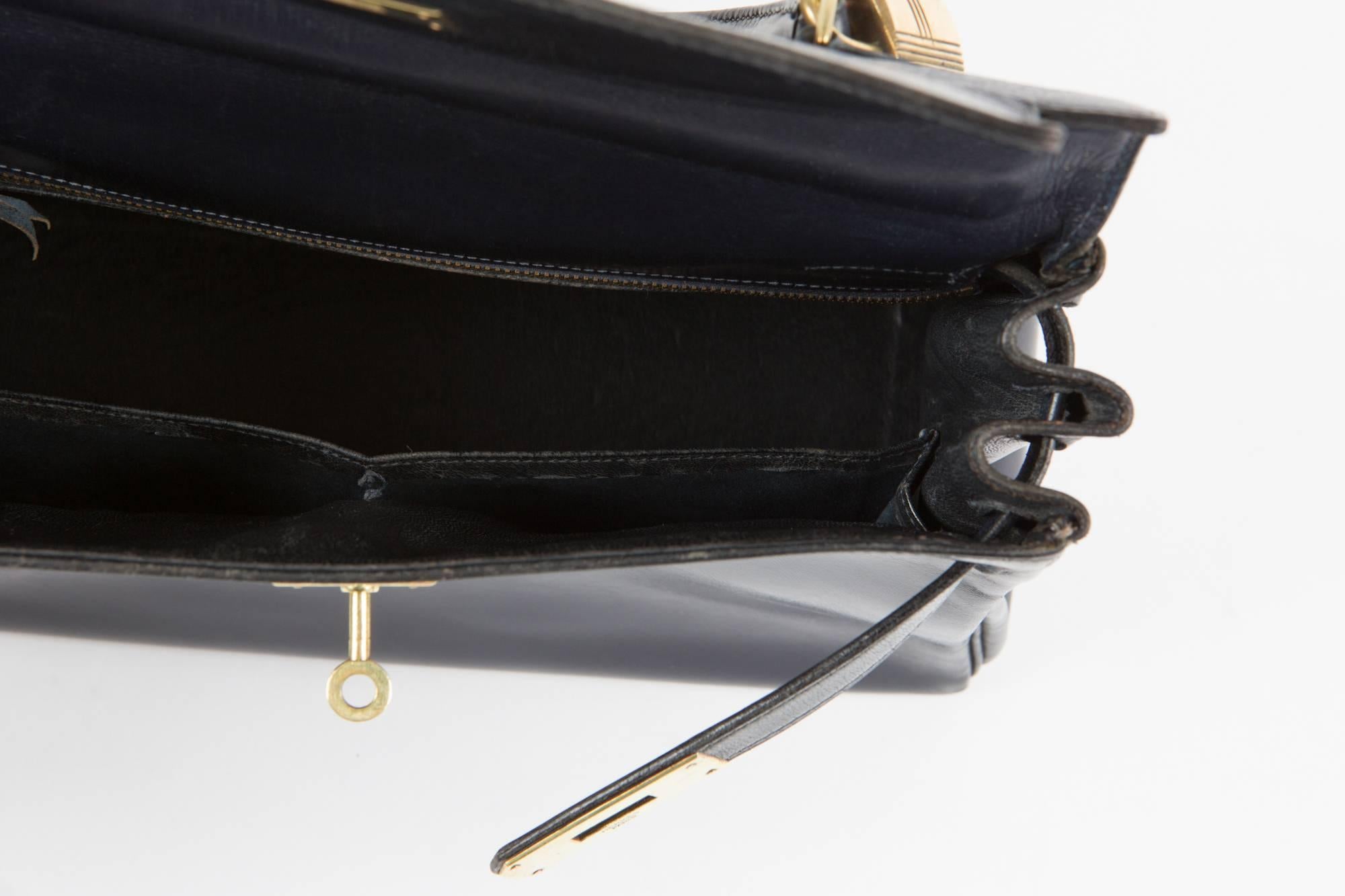 Gorgeous Hermes Navy Boxcalf Kelly Bag 28cm 2