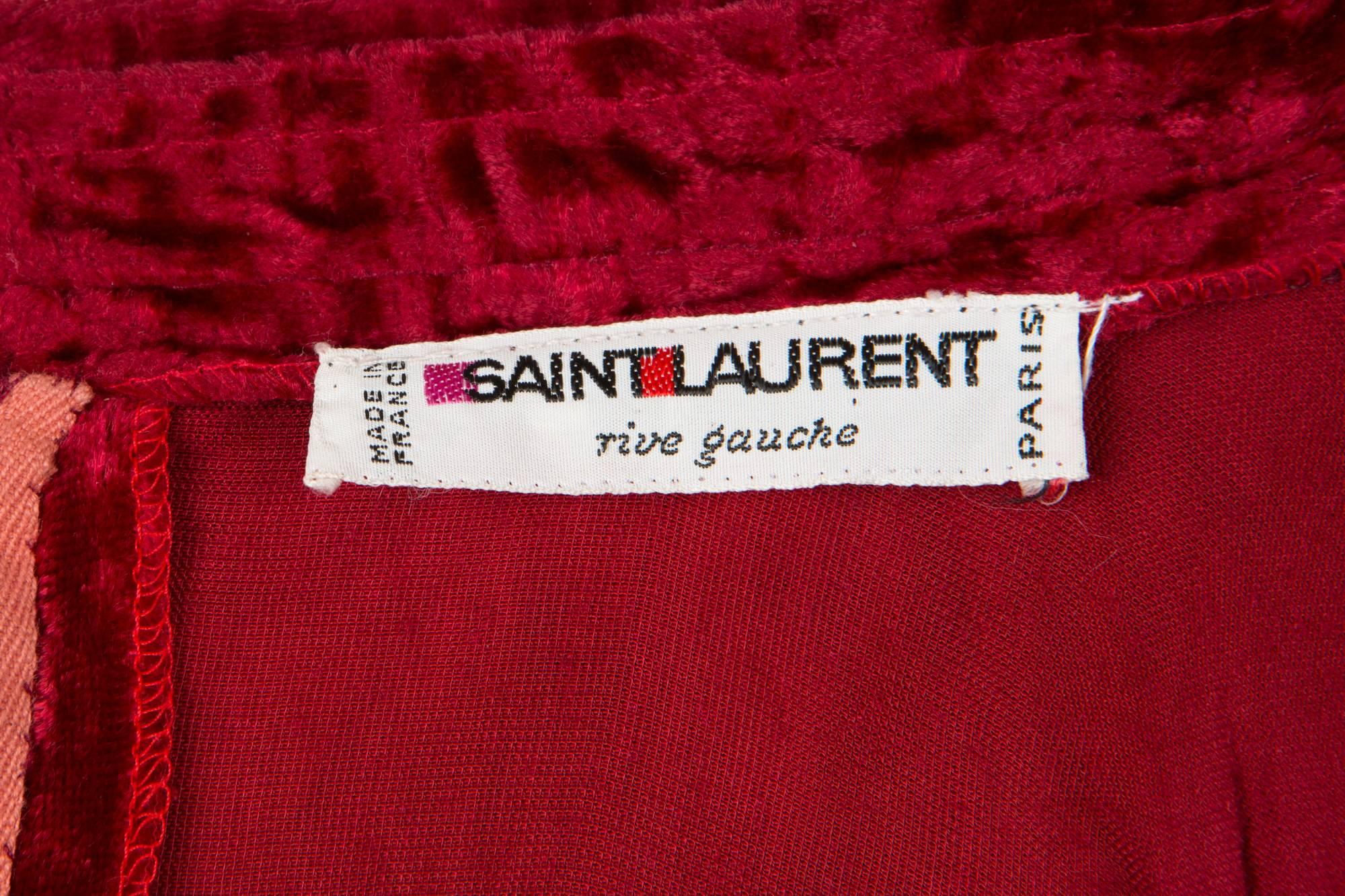 1976 Yves Saint Laurent Rare Russian Velveteen Collection Skirt 1