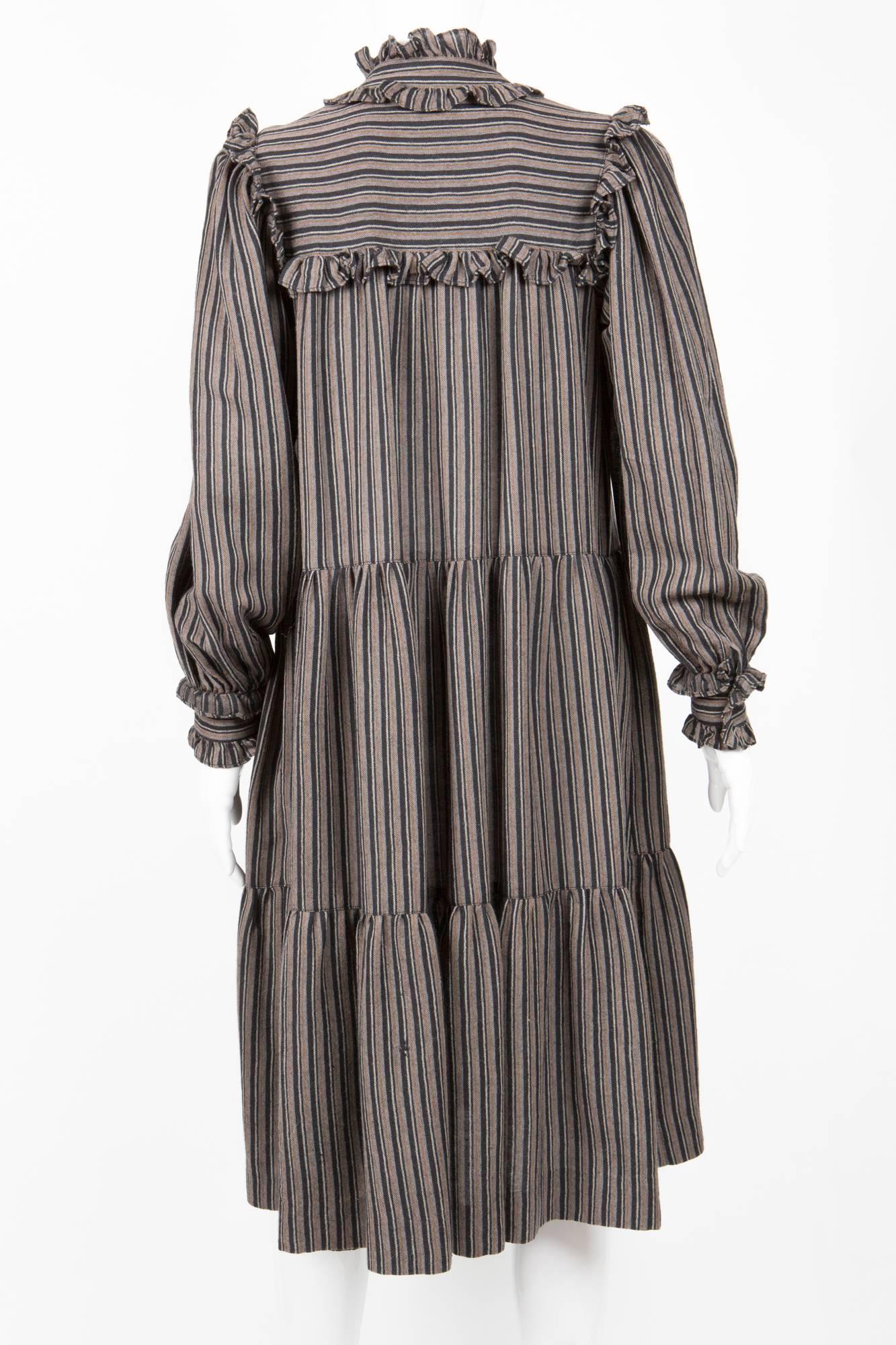 1970s Iconic and Rare Russian Collection Saint Laurent Dress at 1stDibs