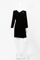 1996s Catwalk Cocktail Black Saint Laurent Silk Velvet Dress