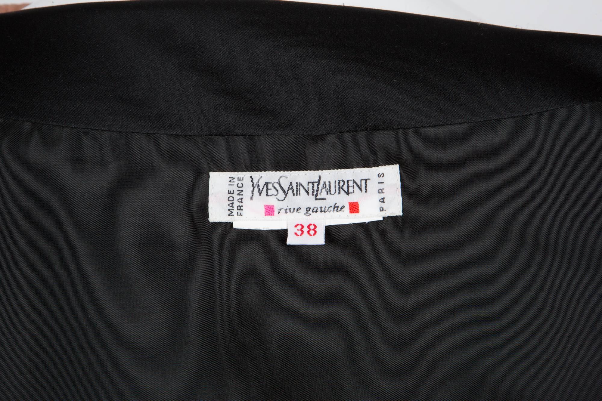 1996s Catwalk Cocktail Black Saint Laurent Silk Velvet Dress  2