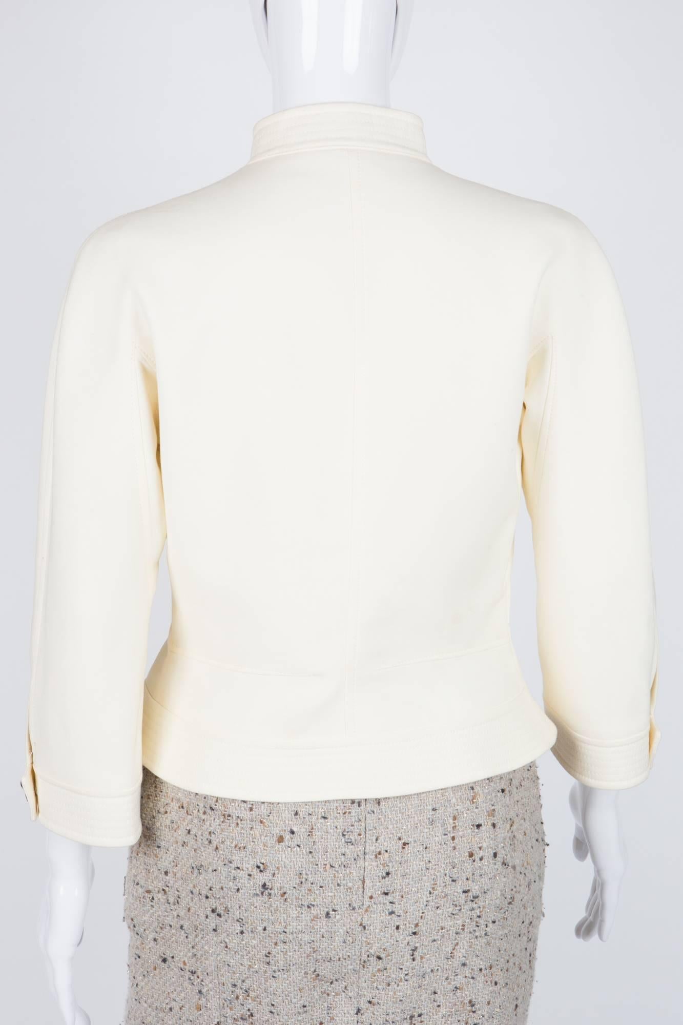 Thierry Mugler Couture Couture Runway Cream Jacket In Excellent Condition In Paris, FR