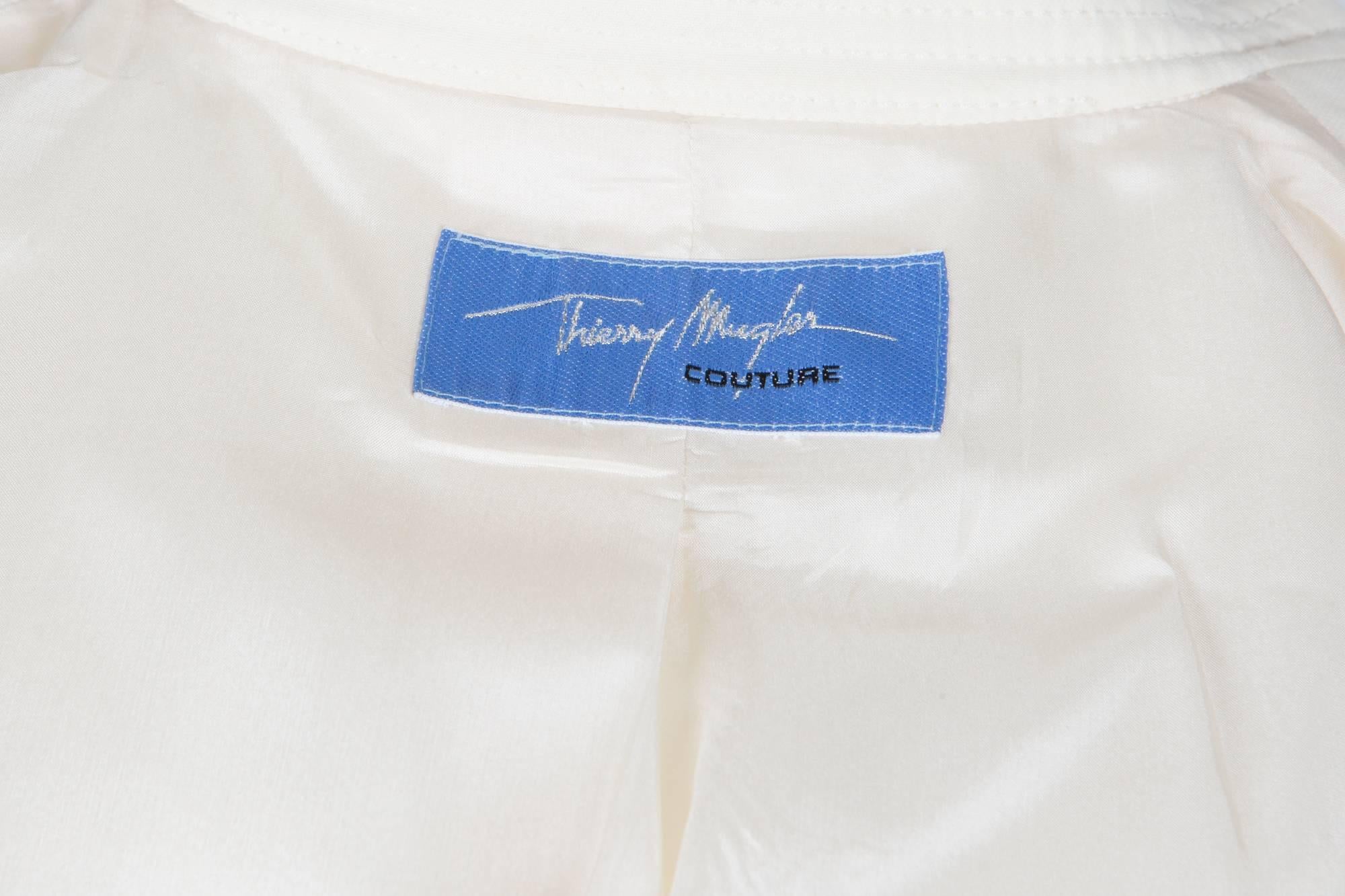 Women's Thierry Mugler Couture Couture Runway Cream Jacket