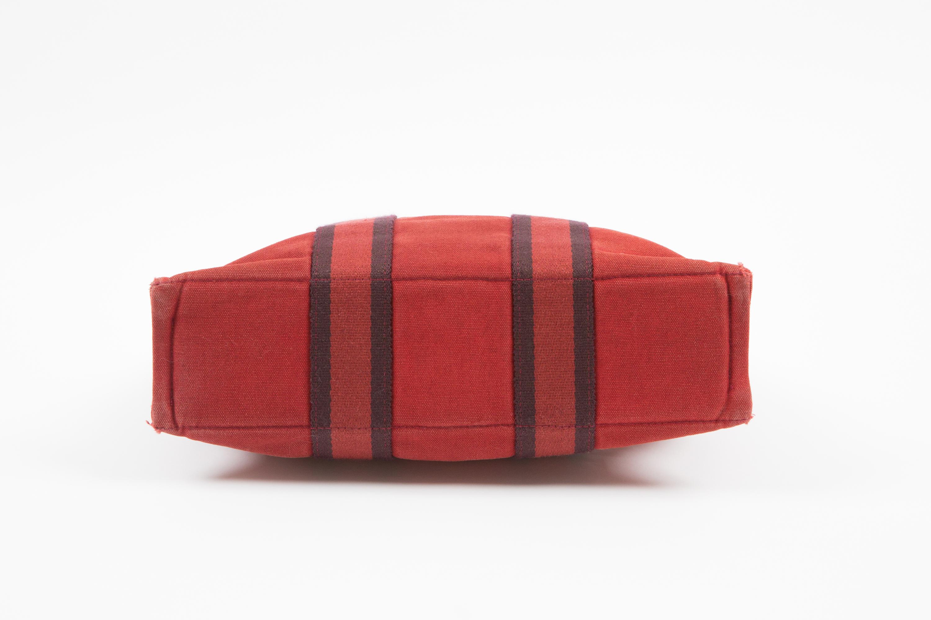 Hermes Petit fourre-tout en coton rouge Toto Bon état - En vente à Paris, FR