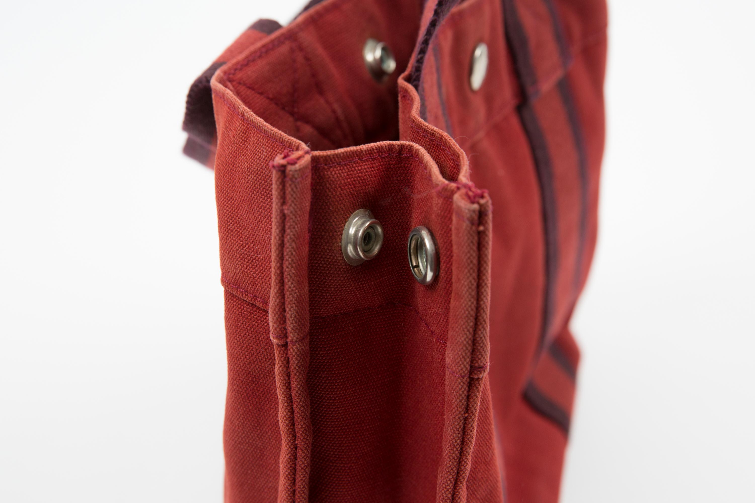 Hermes Petit fourre-tout en coton rouge Toto en vente 1
