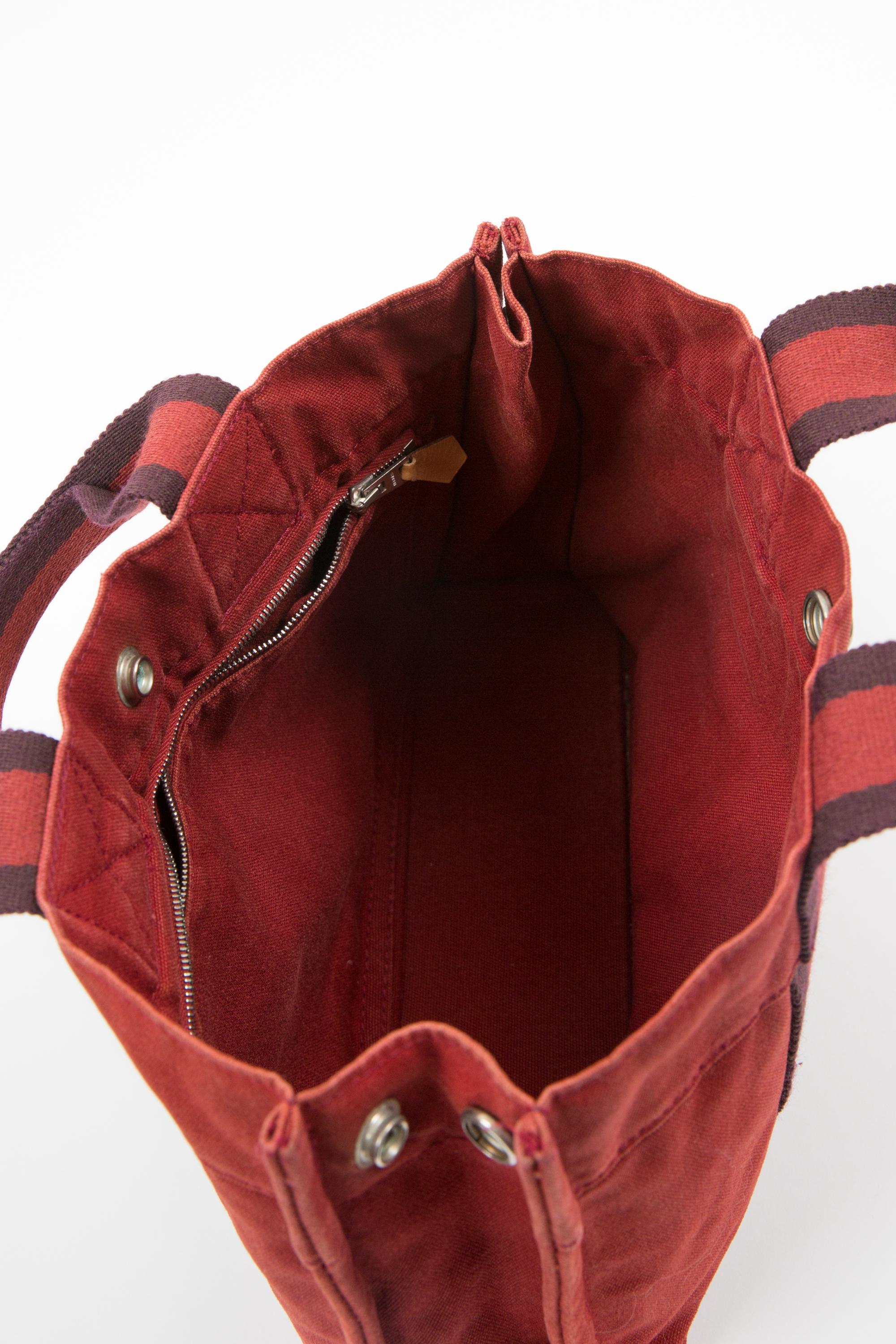 Hermes Petit fourre-tout en coton rouge Toto en vente 2