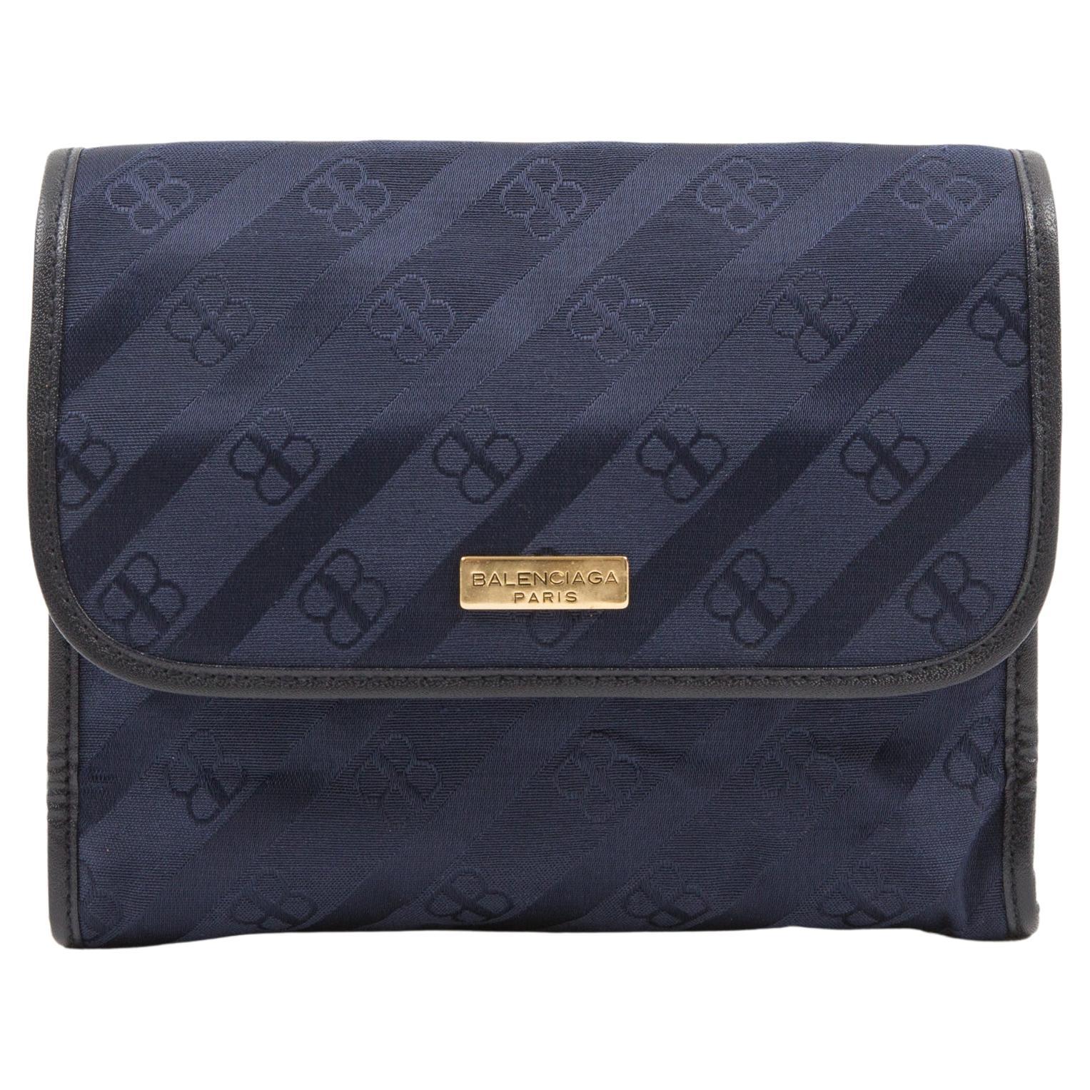 Clutch Balenciaga Navy Monaco BB