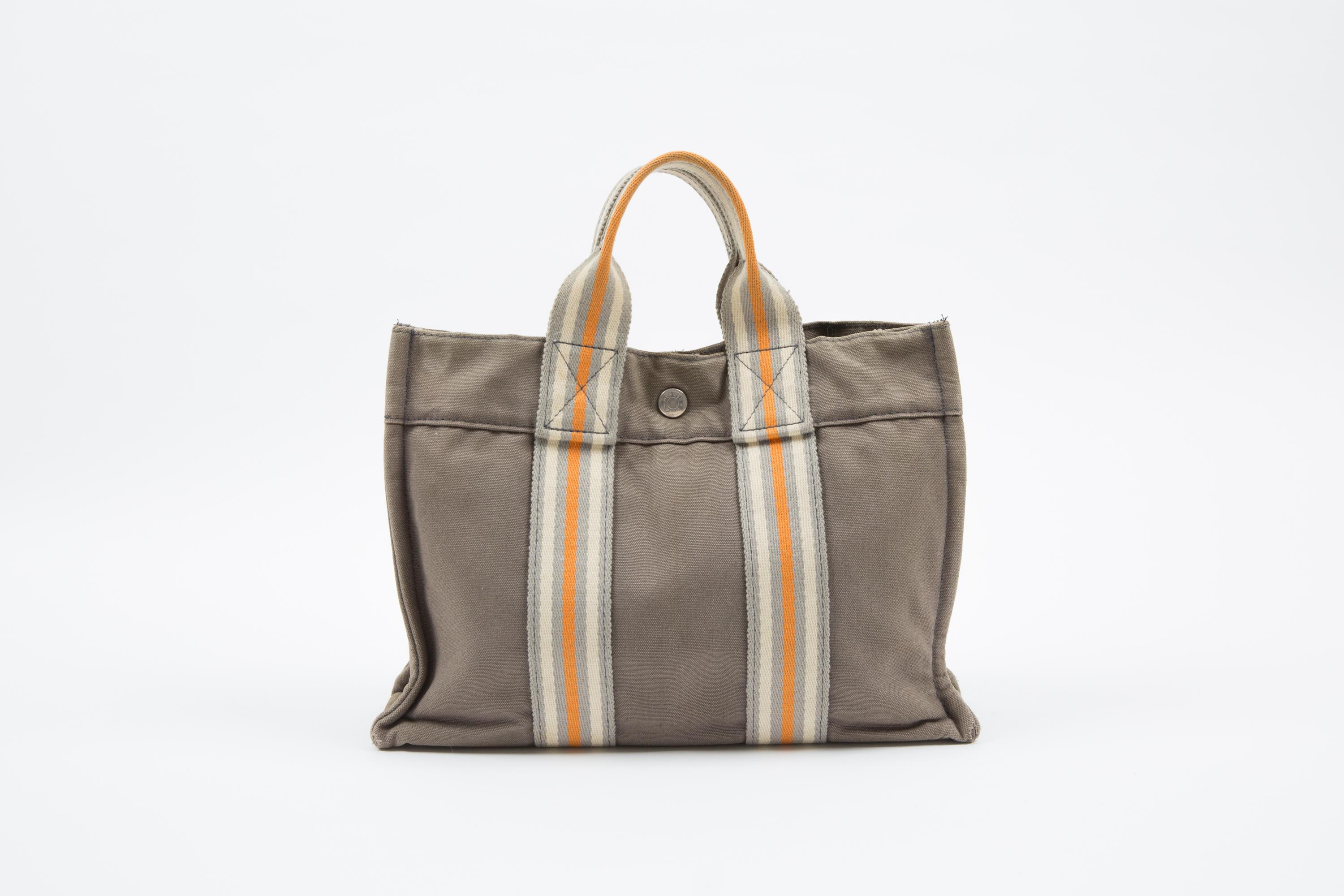Hermes Borsa Toto PM in cotone beige in vendita 4