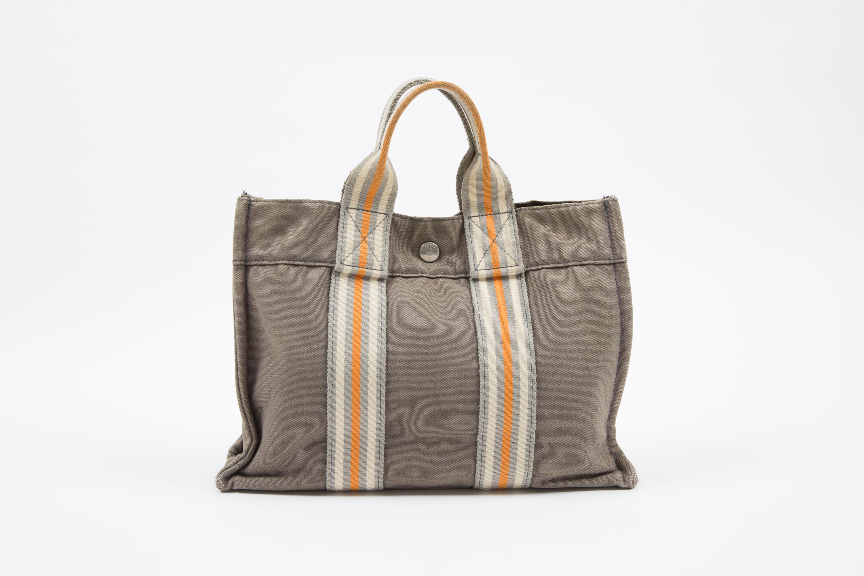Beige Hermes Borsa Toto PM in cotone beige in vendita
