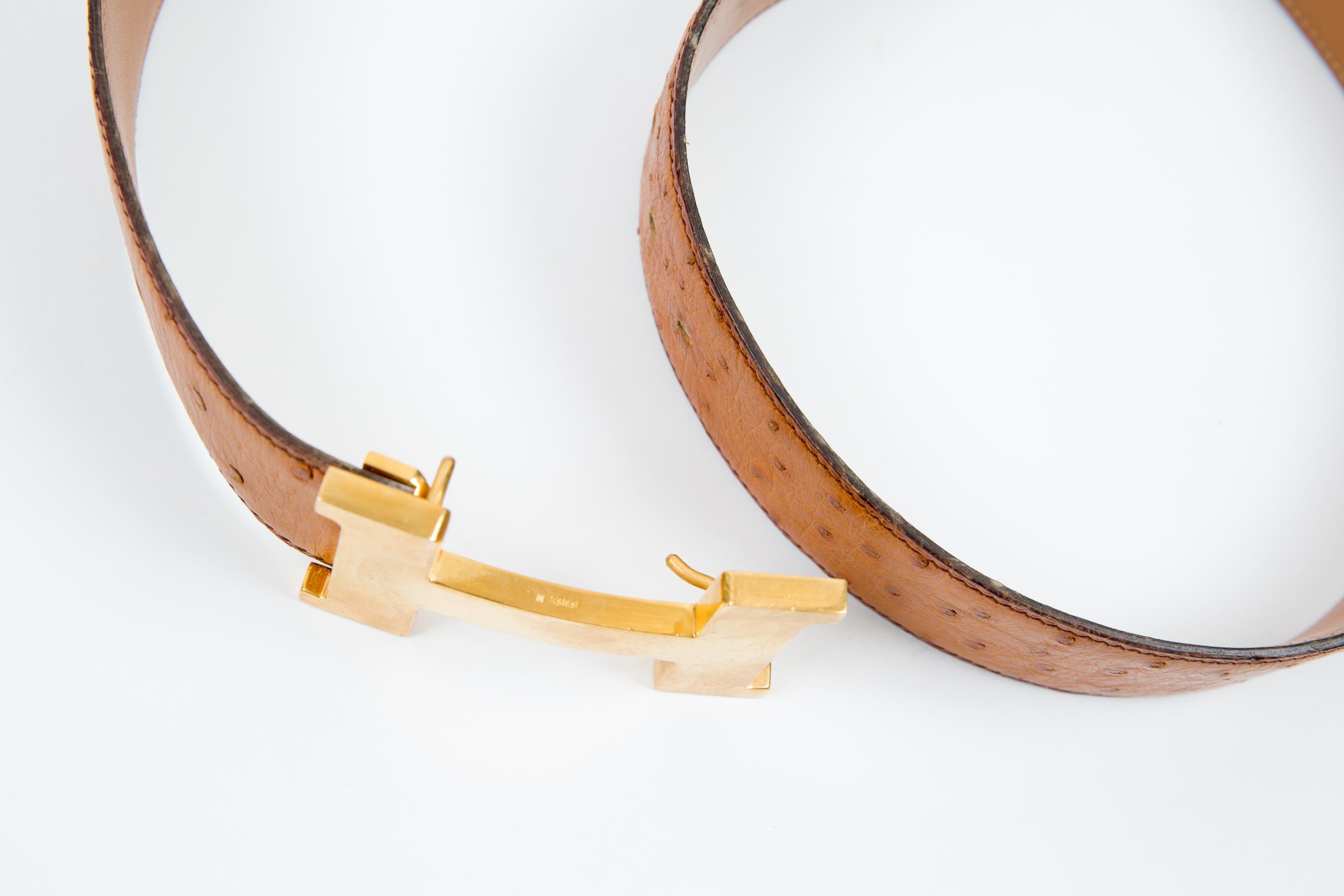 Donna Cintura grande in pelle di Hermes Constance H Camel in vendita