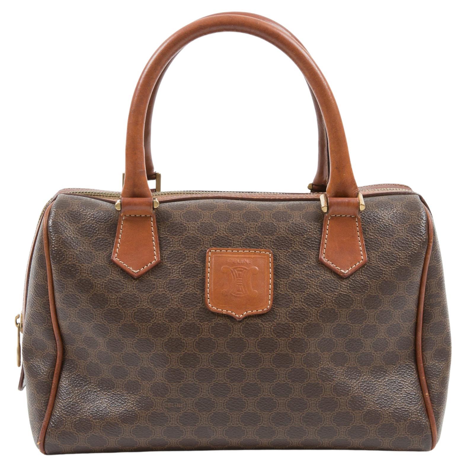 Celine Braun Monogram "Triomphe" Mini Speedy Tasche im Angebot