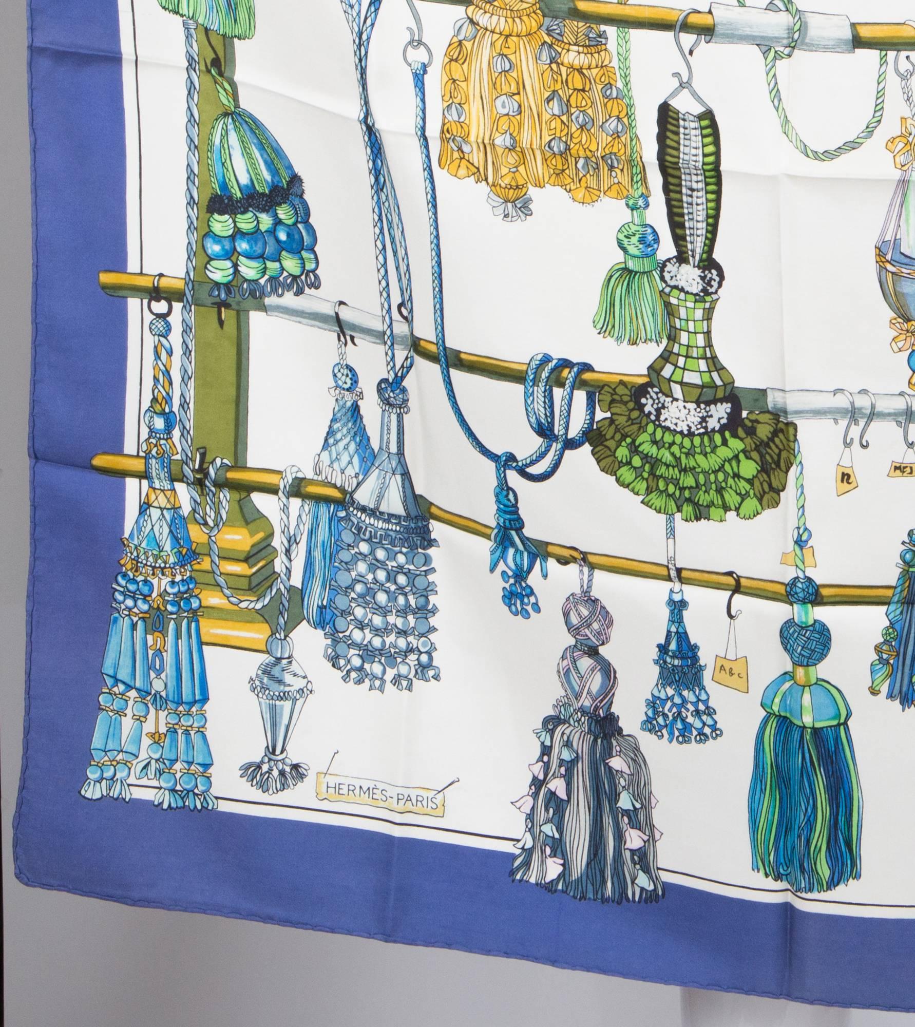 Rare Blue Gorgeous Passementerie Hermes Scarf at 1stDibs | hermes ...