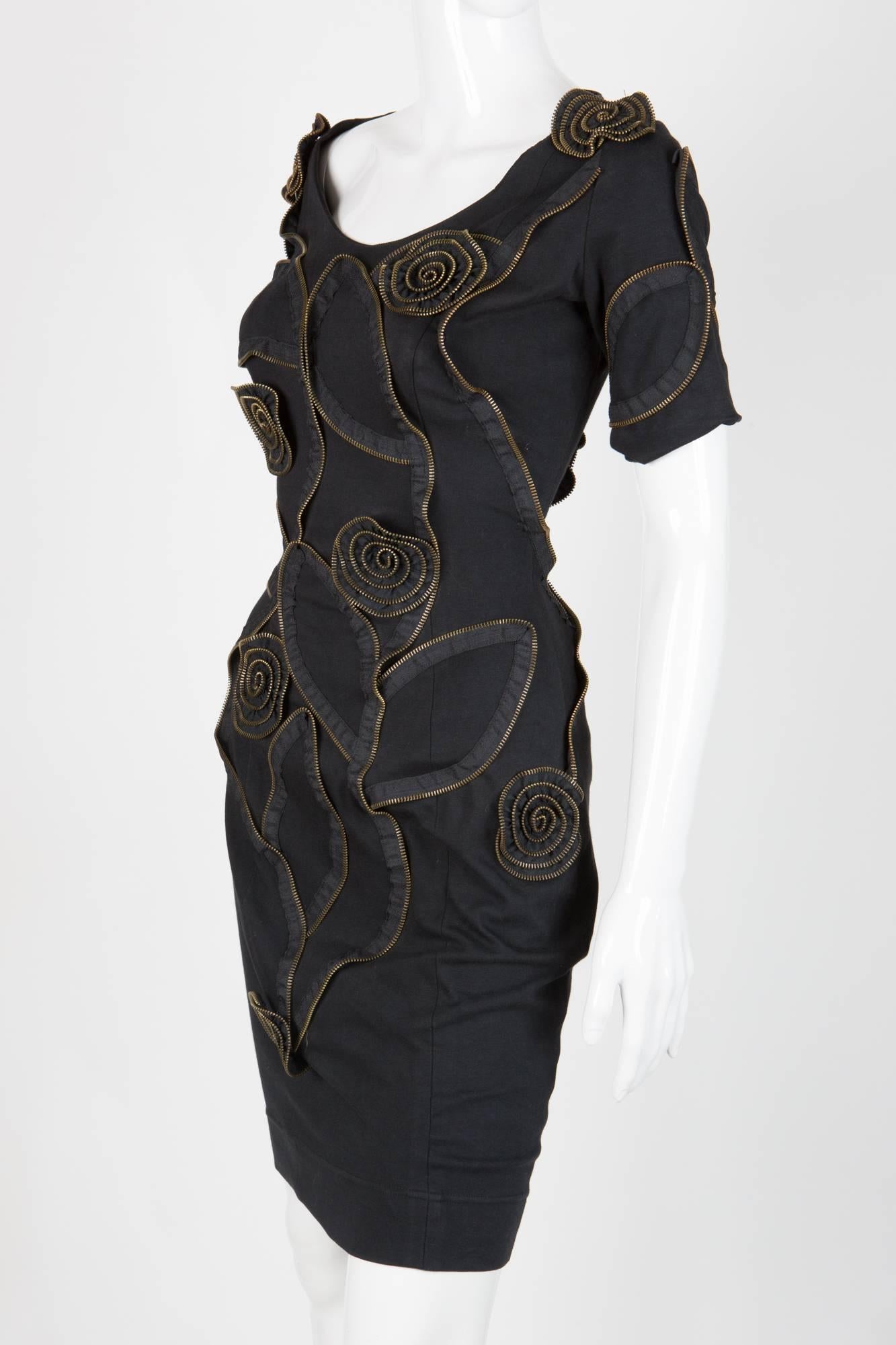 Gorgeous Moschino Black Zipped Dress 2