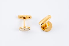 Yves Saint Laurent Cassandre YSL Gold tone Cuff Links