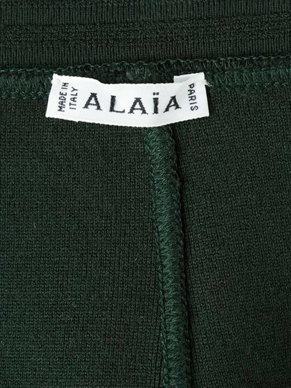 Women's  1980s Azzedine Alaia Green Pencil Skirt 