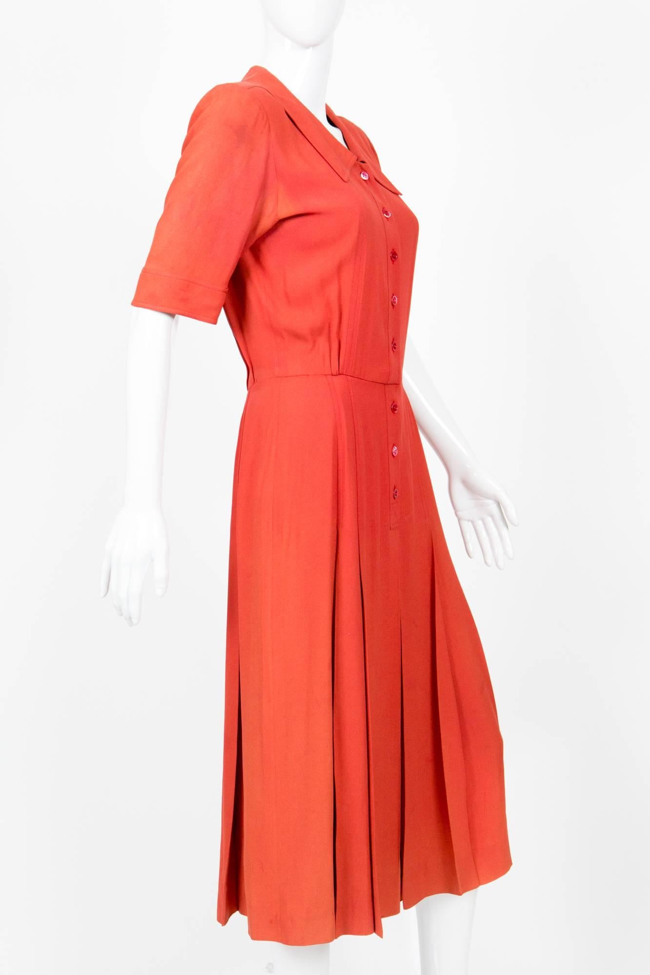 ysl orange dress