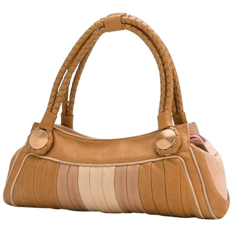 Fendi Pastel Leather Baguette Tote Bag