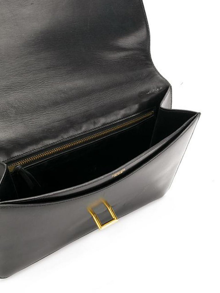 Hermes Black Box Calf Shoulder Bag at 1stDibs