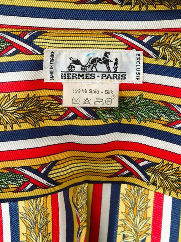 Hermes Multico Silk Shirt For Sale at 1stdibs