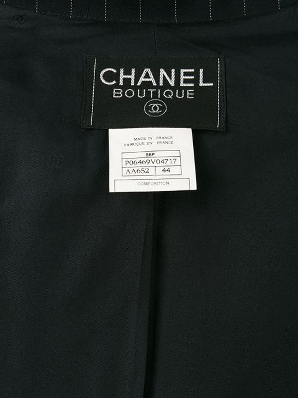 Chanel Pinstripe Jacket In Excellent Condition In Paris, FR