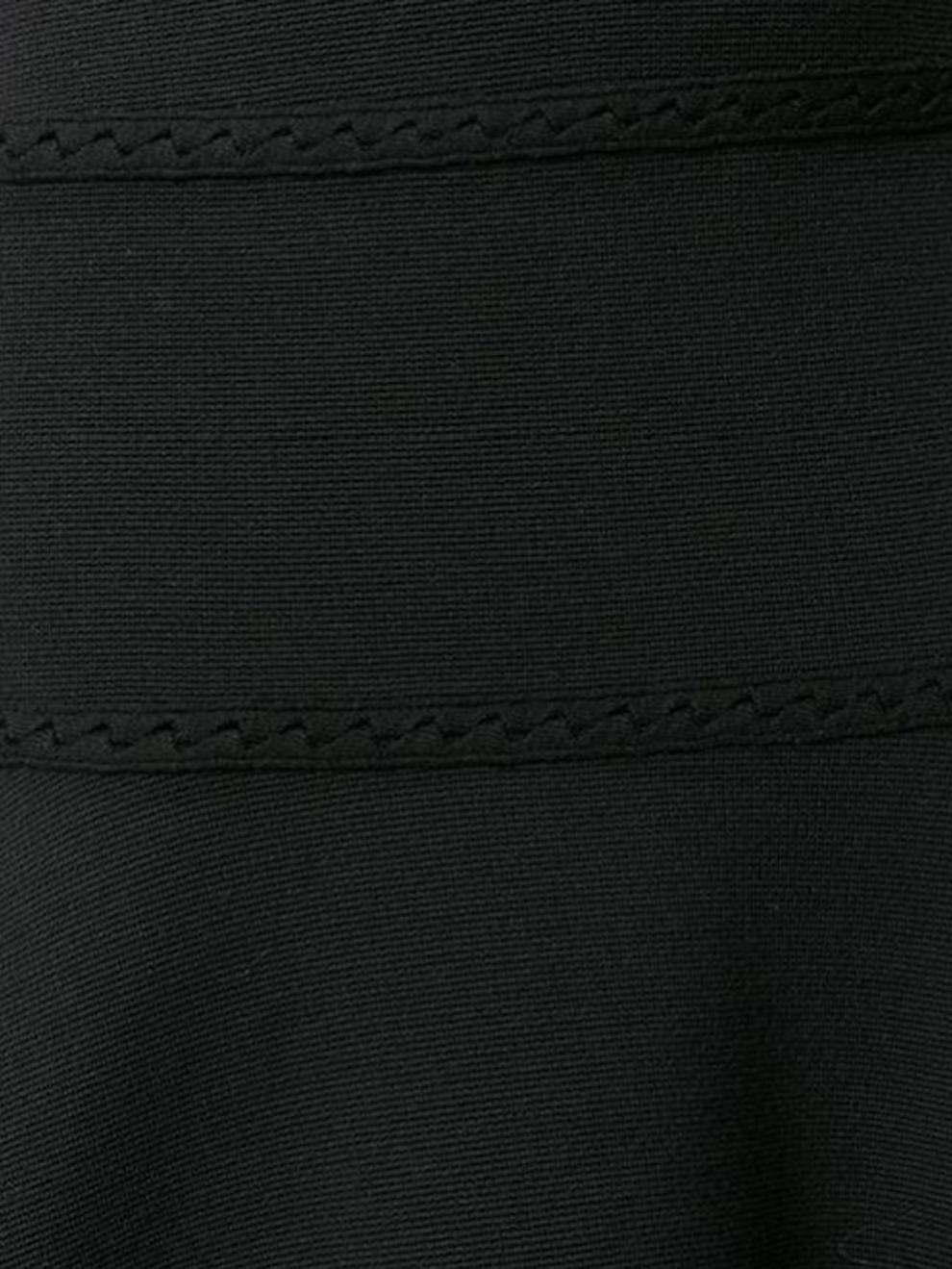 Women's Azzedine Alaia Black Lace Detail Skater Skirt 