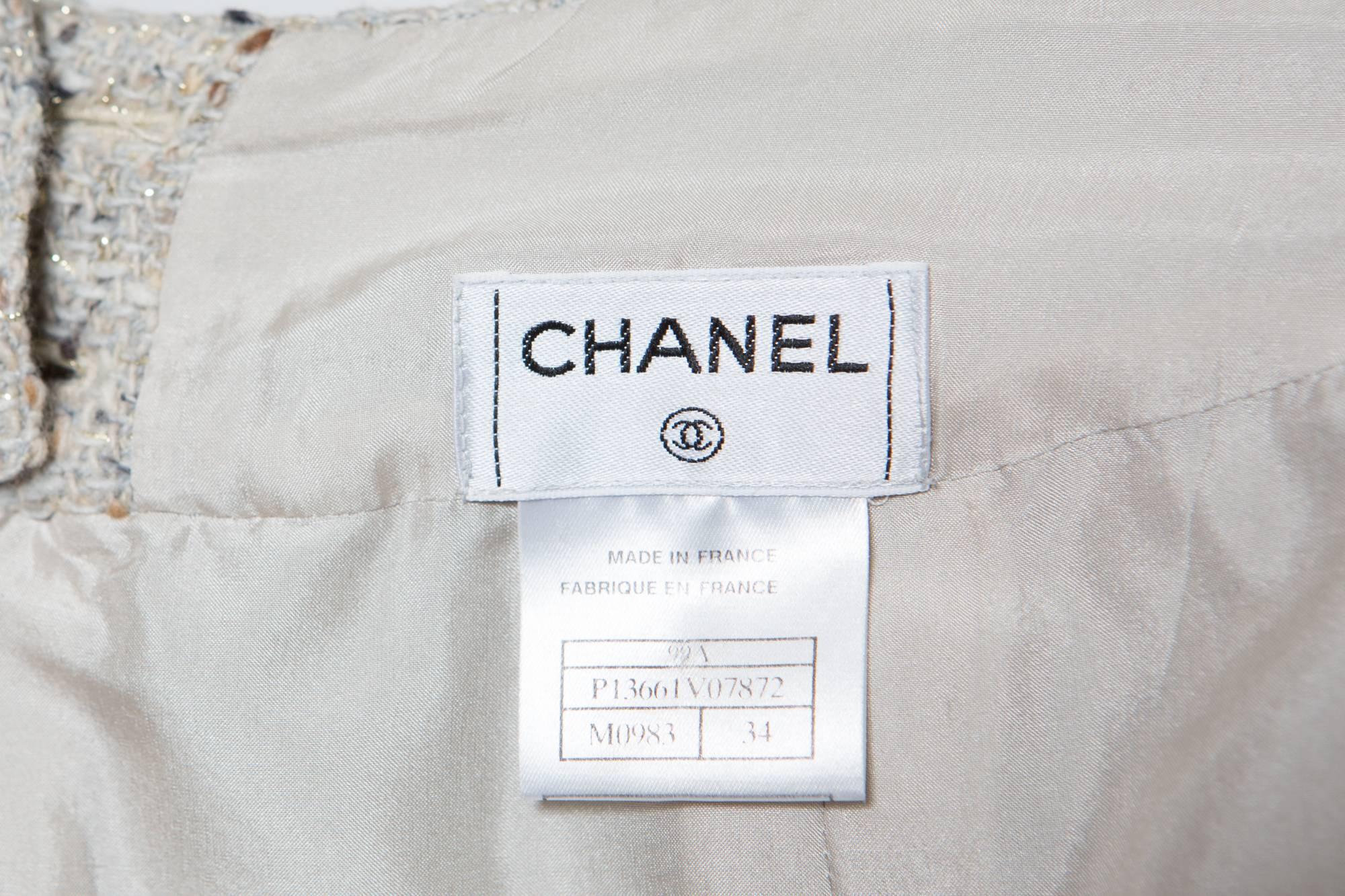  Chanel Camel Tweed and Lurex Skirt 1