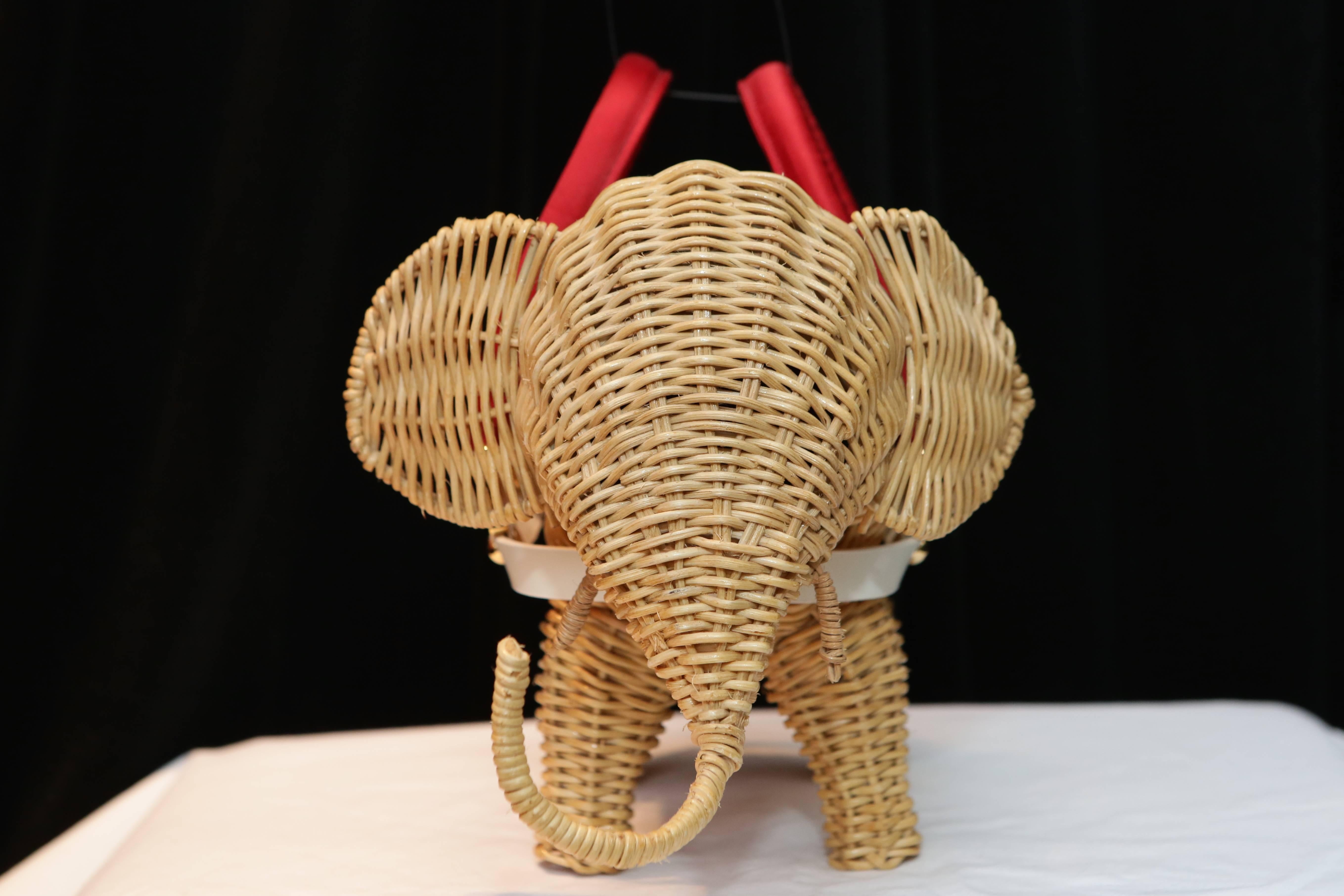 wicker elephant bag