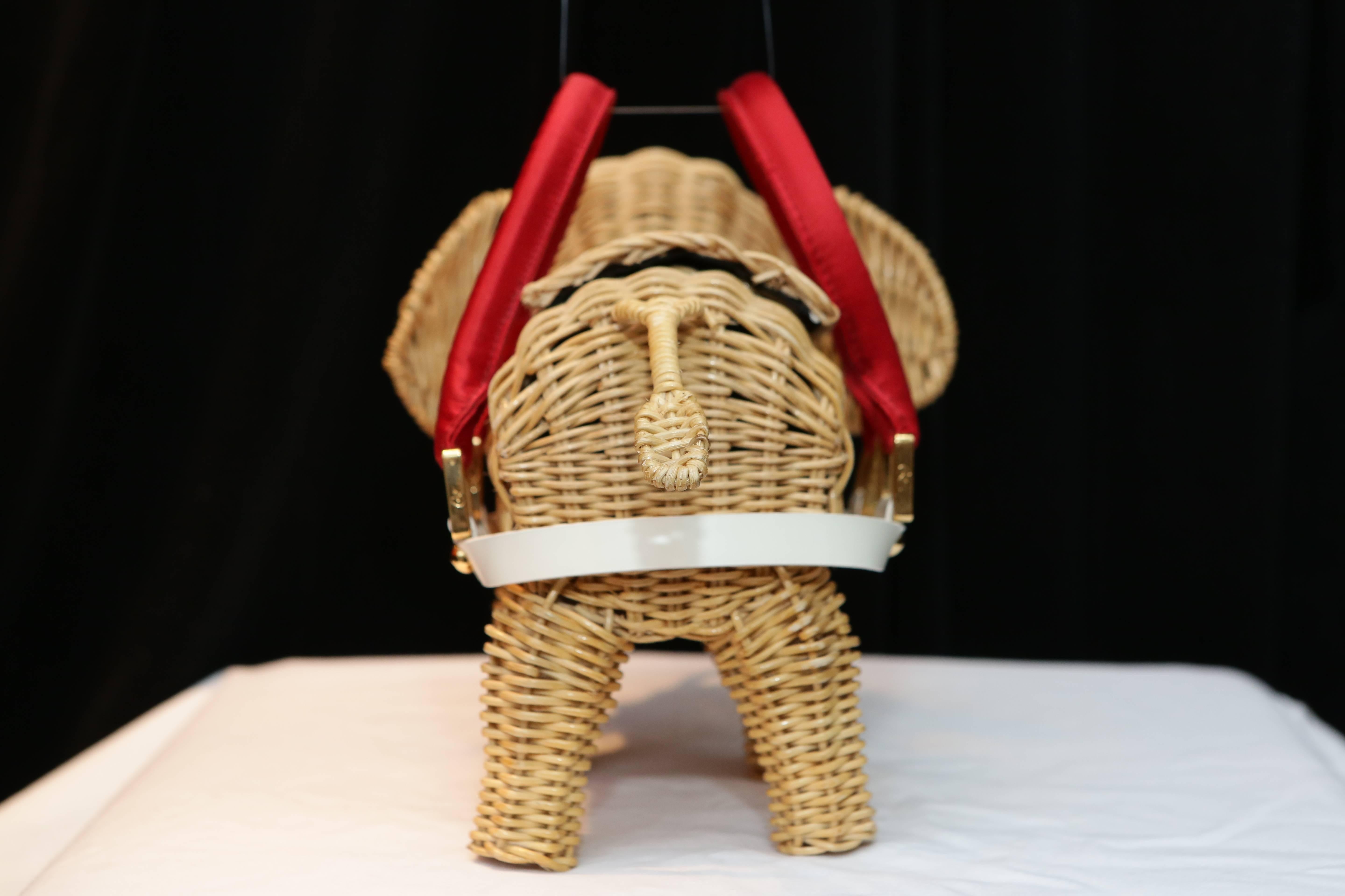 elephant wicker bag