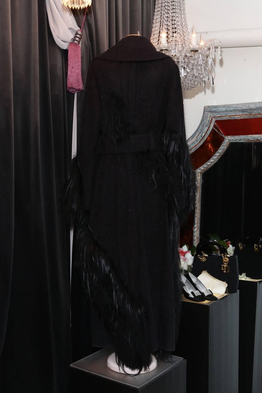 Fall 2006 Christian Dior by Galliano Black Evening Coat In Excellent Condition In Paris, FR