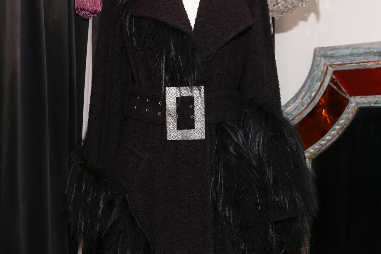 Fall 2006 Christian Dior by Galliano Black Evening Coat 2